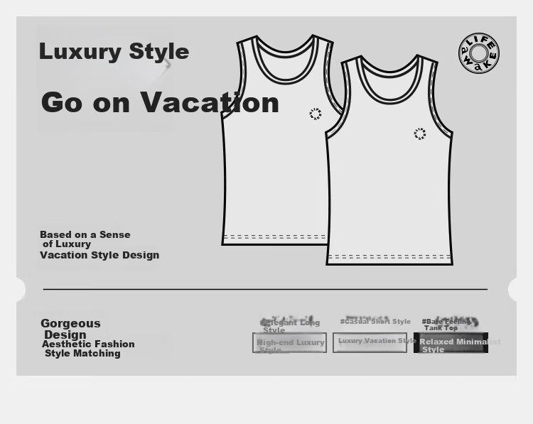 HLA [Light Luxury Vacation] Sleeveless Tank Top for Men, Zero-Carbon Tencel Antibacterial Anti-Mite Basic Undershirt Thin Vest 1