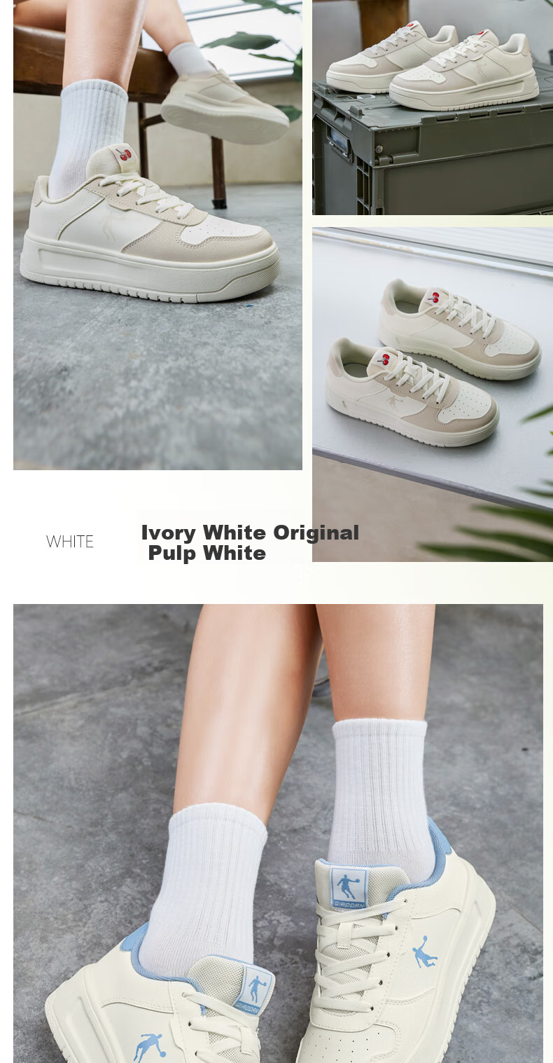 Jordan Women's Breathable Mesh White Sneakers Spring Summer Thick Sole Height Increasing Student Casual Running Sports Shoes 15