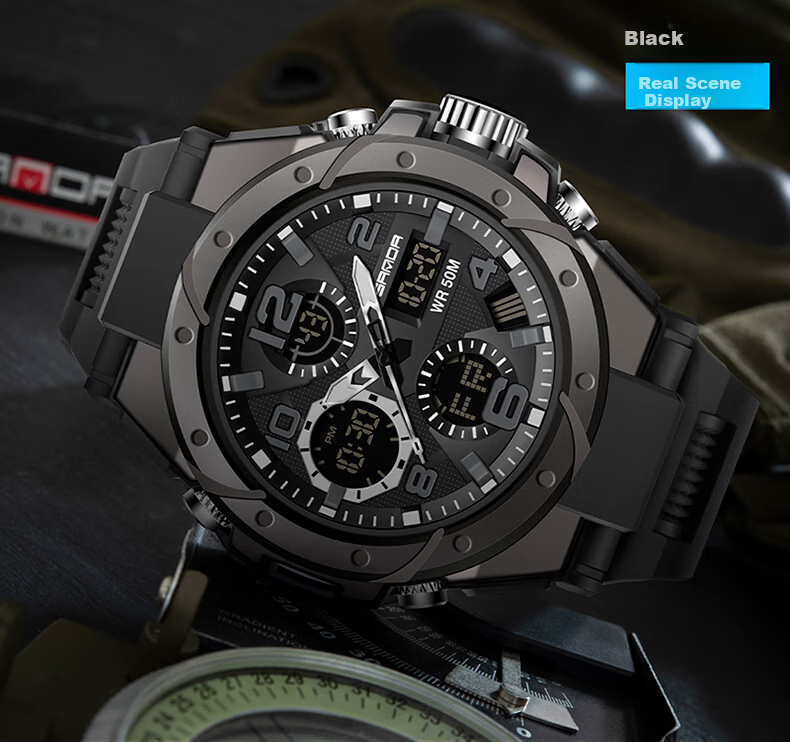 GEORGCOUNT Men's Multifunctional Sports Alarm Clock Electronic Watch for Middle School, High School Students, Men, Waterproof Youth Male Wearers 19