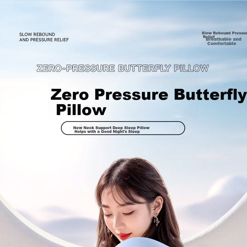 Mixiaoshu Cervical Pillow for Adults, Sleeping-Specific, for Lying on Side And Back, Butterfly-Shaped, Ergonomic Neck Support Pillow, Snoring Relief 2
