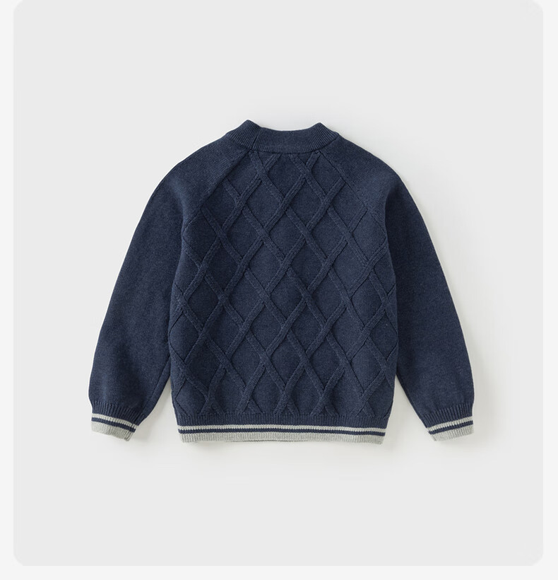 DAVE & BELLA Boys' Cotton Sweater Children's Knitwear Boys' Academy Style Top Autumn Winter Kids' Clothing 5
