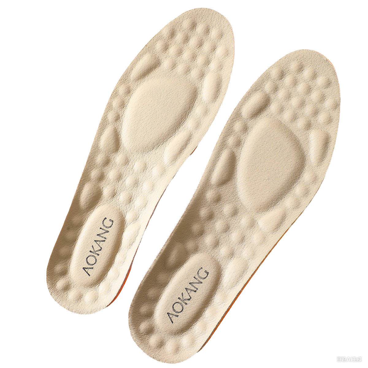 Aokang Genuine Leather Soft Cowhide Insole for Men’s Shoes, High-Elastic Sponge Sports Insole, Shock Absorbing, Breathable, Comfortable for Military Training and Long Standing