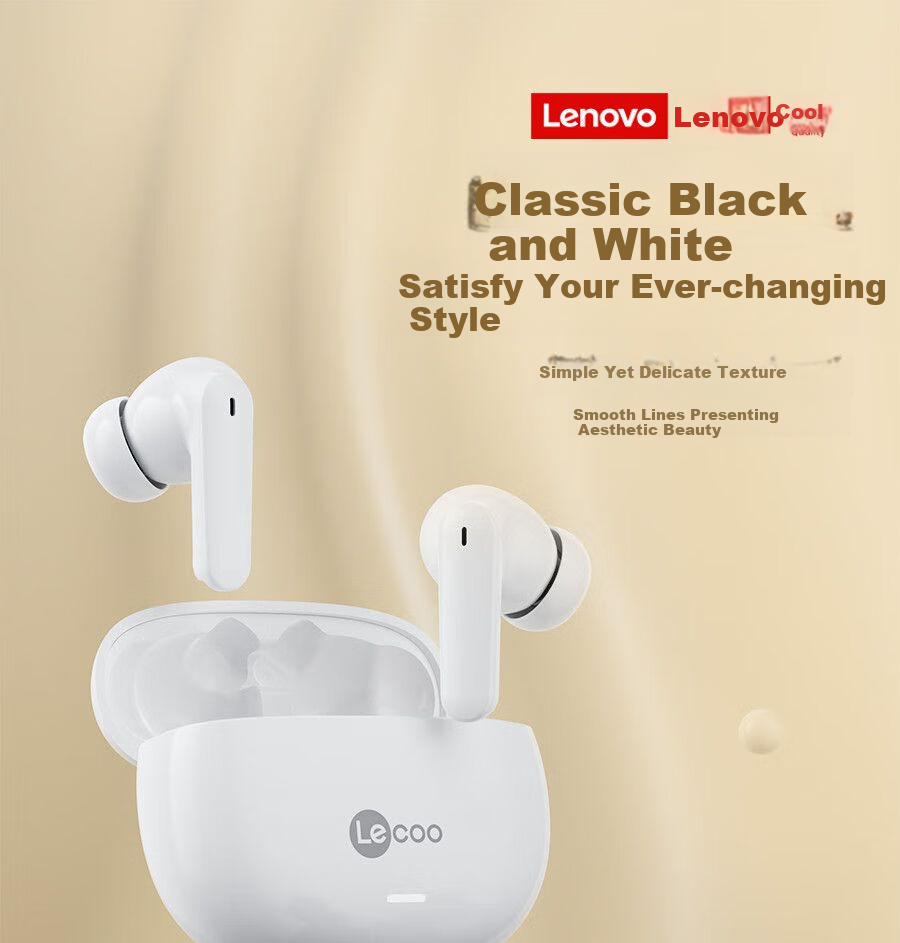 Lenovo Lai Ku EW322 True Wireless Bluetooth Earbuds, In-Ear Touch Control Music Gaming Sports Running Noise-Cancelling Earphones, Compatible with Apple Huawei Xiaomi Phones, Black 7