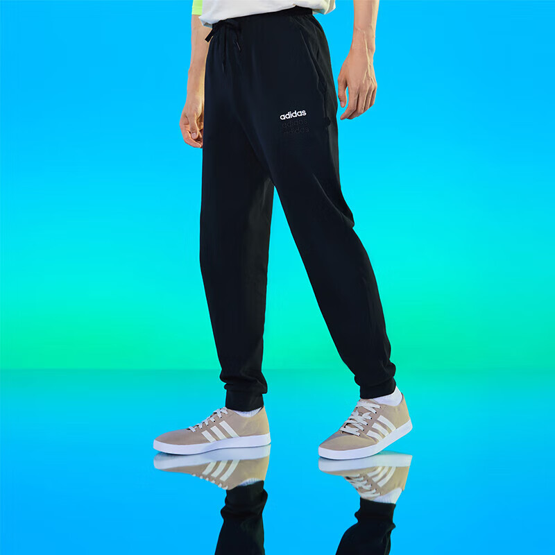 Adidas Men's Knit Cotton Jogger Pants Casual Running Sports Trousers H59449 Black S 3