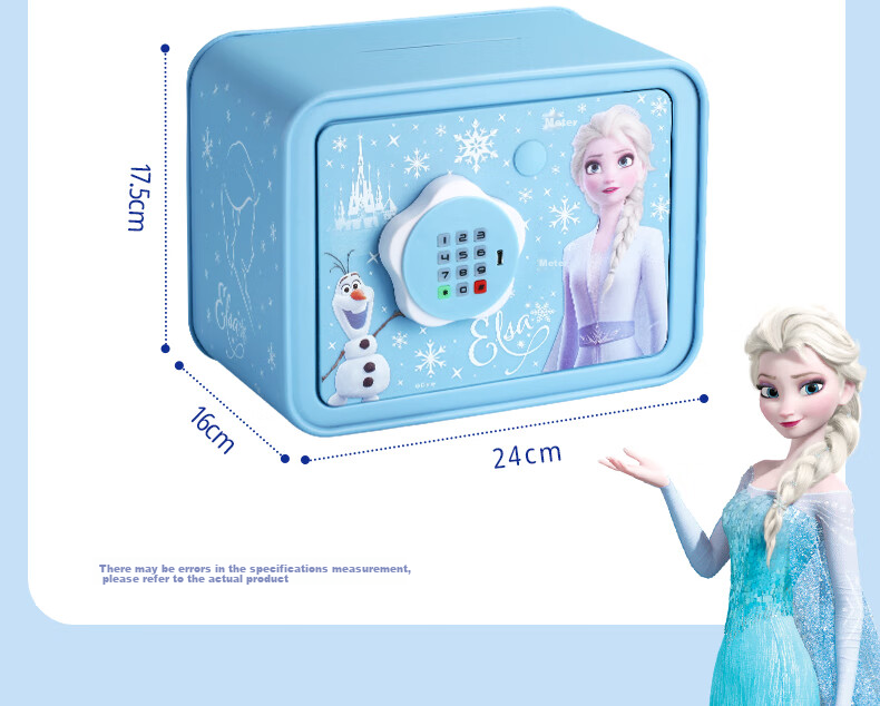 Disney Elsa Princess Piggy Bank for Ages 7-14, Children's Toy Money Box, Savings Safe for Girls And Boys, Birthday Gift Elsa 17