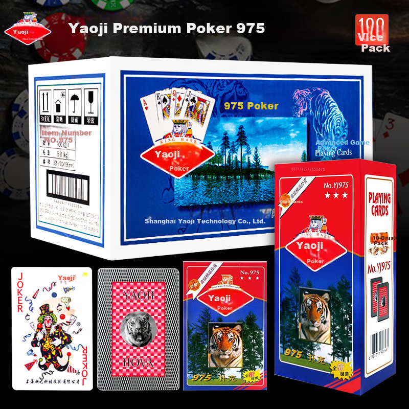 Игральные карты Yaoji, фиолетовый сердечник, защита от подглядывания, утолщенные, прочные, гладкие, для вечеринок и Доудичжу, покерные карты, 975, 100 колод