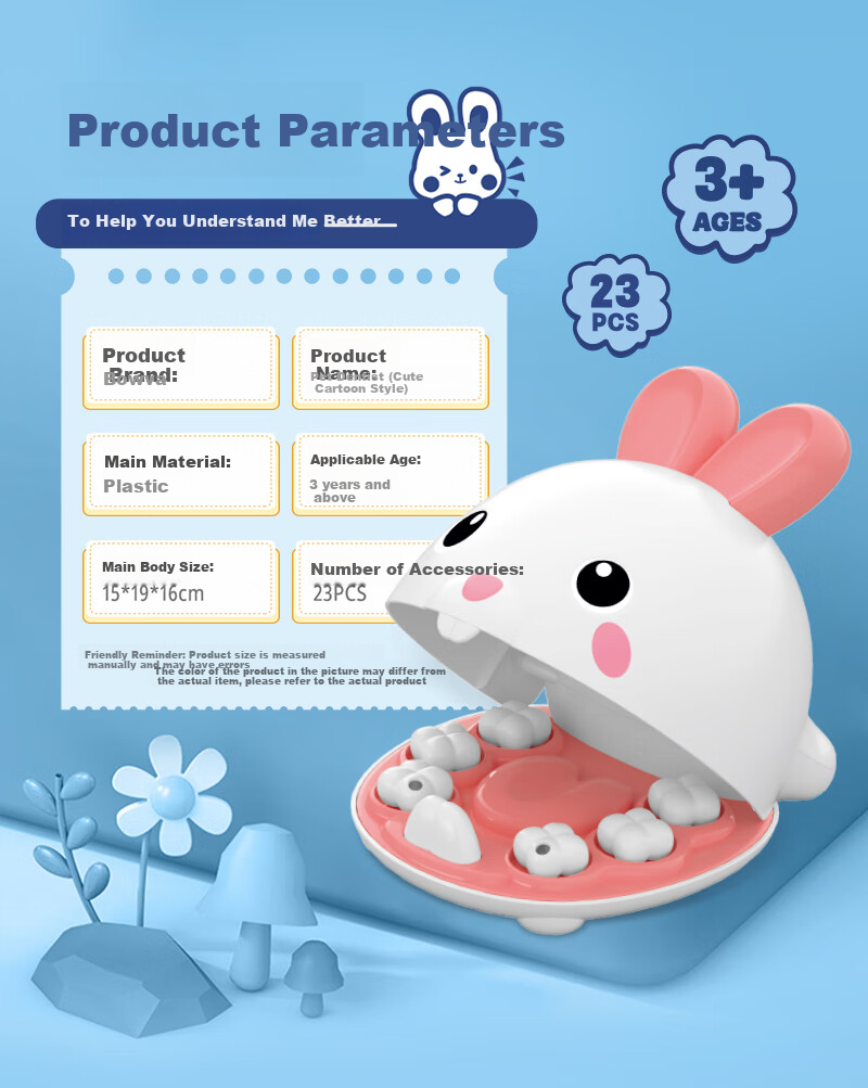 Maggic Seed Children's Pretend Play Doctor And Dentist Toy, Veterinary Clinic Care Pet New Year Gift, Upgraded Little Rabbit 2