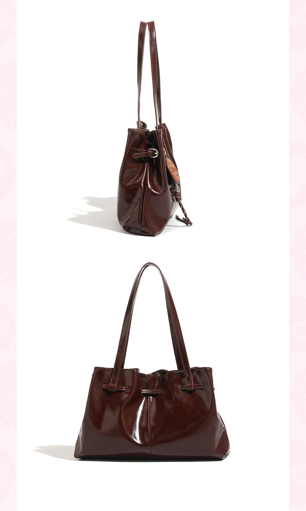 Barbie Vintage Lazy Style Women's Shoulder Bag Handheld Commuter Tote Large Capacity Underarm Bag Birthday Gift 5