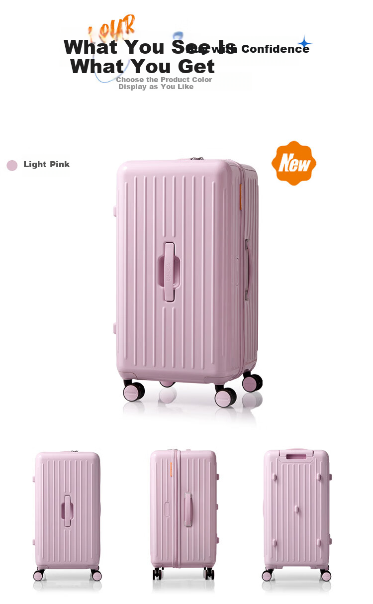 AMERICAN TOURISTER Luggage, 24-Inch Large Capacity Suitcase, Deep Compartment Travel Case, Hu Xianxu's Style Jelly Box, BB5 Charcoal Gray 10