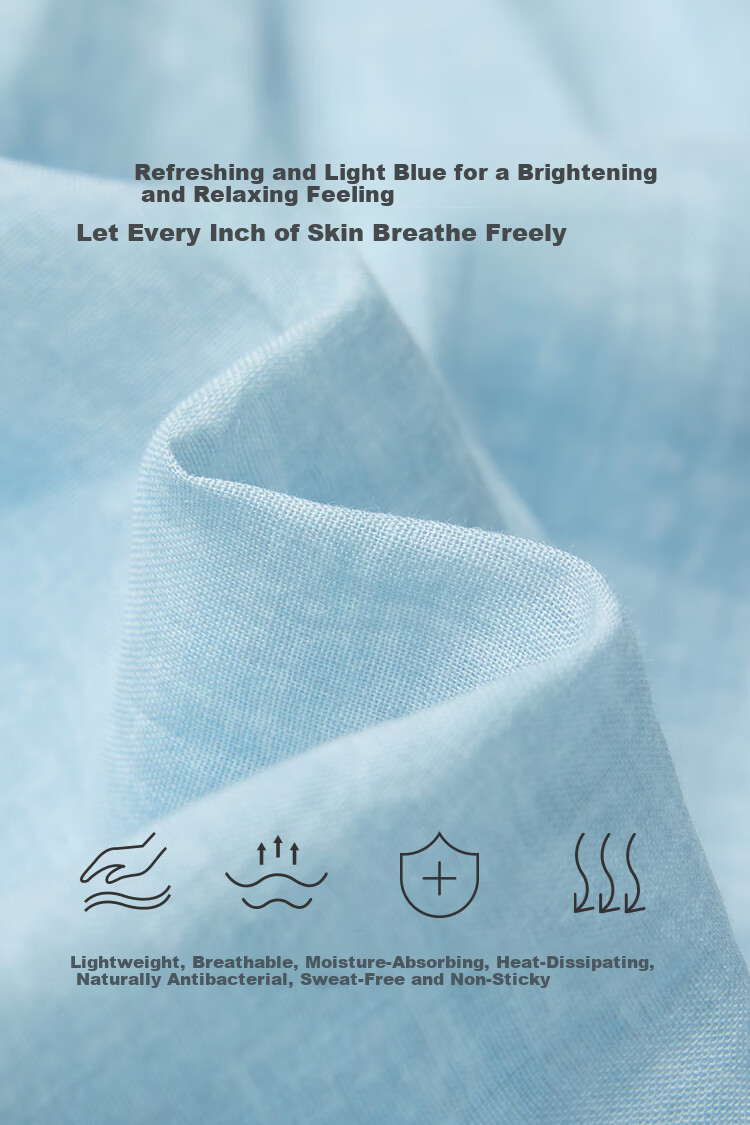INMAN INMAN [Runway Style] Ramie French Doll Collar Dress for Women, Summer 2026 New Light Blue M 5