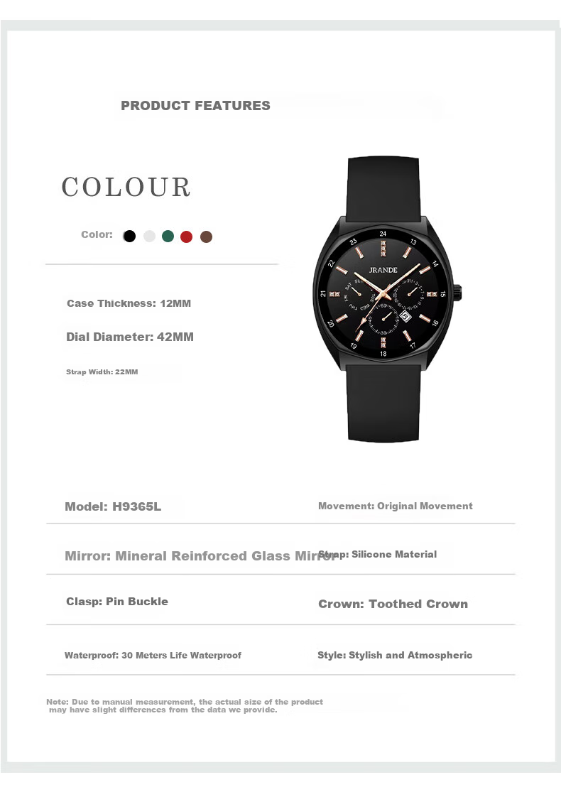 Gelangdi Student Watch Unisex Exam Silent Luminous Mechanical Quartz Wristwatch Civil Servant Valentine's Day Gift 6