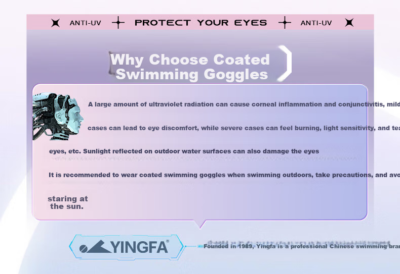 YINGFA Swimming Goggles, High-Definition Anti-Fog Competition Training Adult Unisex Large Frame Swimming Glasses, Mars Gree 8