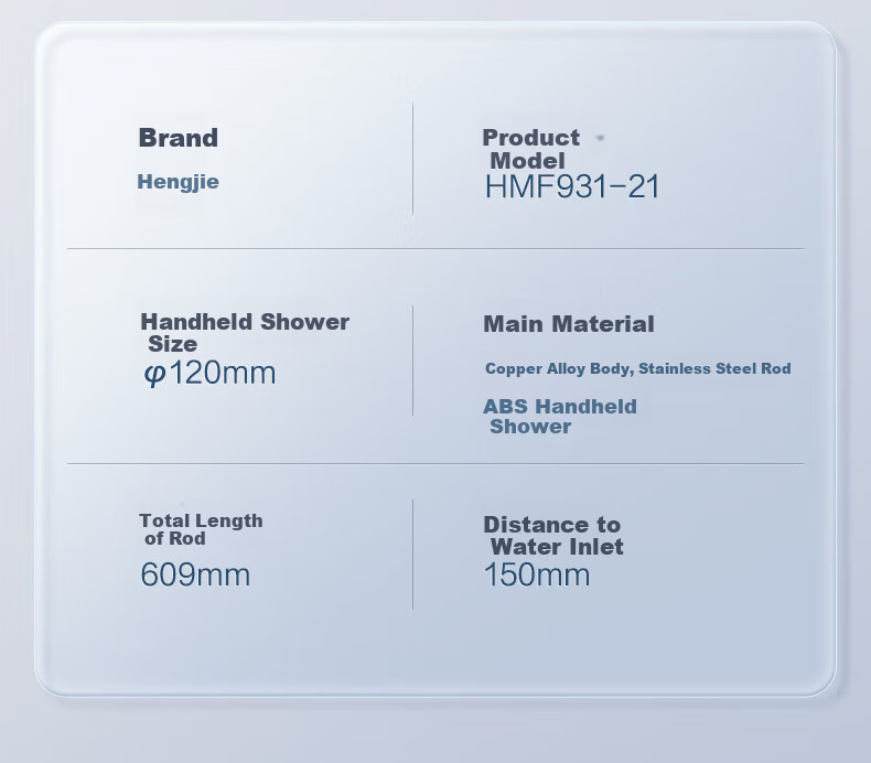 HEGII Shower Head, Copper Alloy, Compact Size, Detachable Handheld High-Pressure Spray Head, Model HMF931-21 14