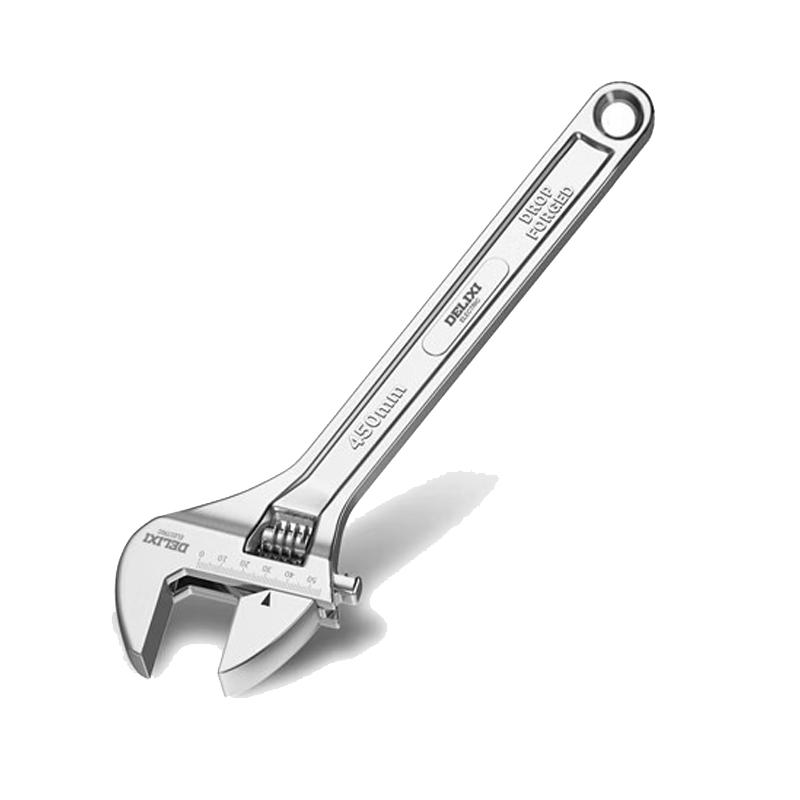DELIXI ELECTRIC Adjustable Wrench, Multi-Functional Wide-Mouth Wrench, Household Tool, Adjustable Spanner, 18 Inches