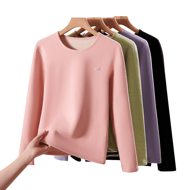 MiiOW Cashmere Silk 10A Antibacterial Anti-Mite Thermal Underwear Women's Fleece-Lined Autumn Top And Pants Set, New Style for 2026