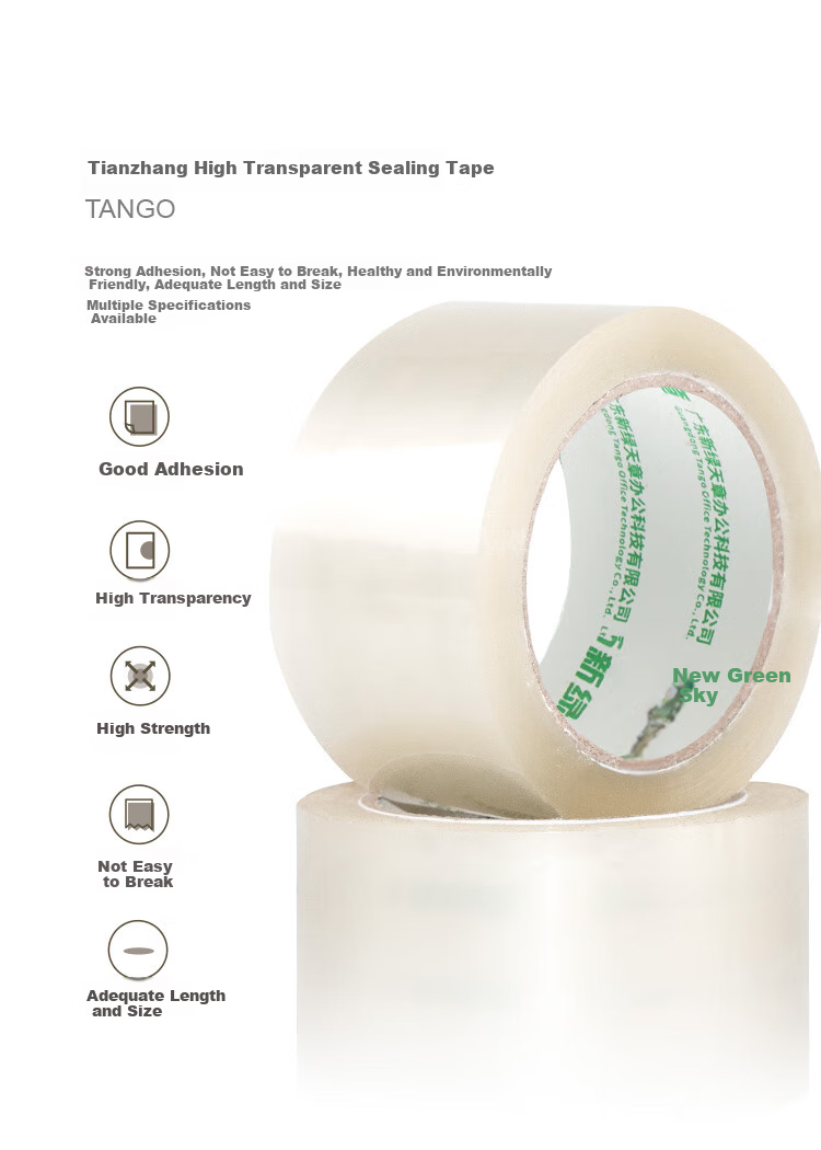 TANGO High Transparency Tape, 60mm*36.5m*5 Rolls, 45um High Adhesion High Transparency, for Home Use, Logistics, Express Delivery, Workshop, Factory, Enterprise Packaging, Moving, Sealing Tape, 8501 3