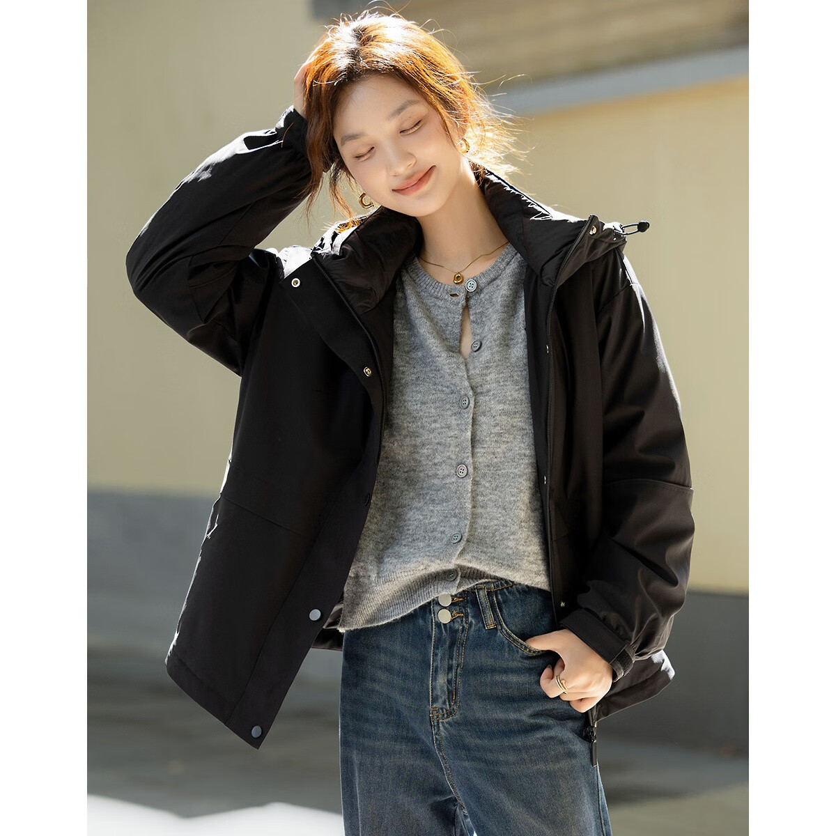 Dme [Nordic Cotton Triple-Protection High-Tech] Winter 90% Duck Down Lightweight Outdoor Hooded Windproof Cuff down Jacket