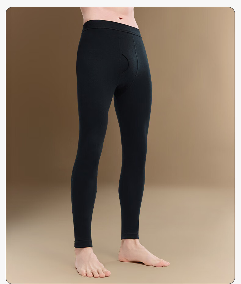 Herbal Original Color Men's Thermal Long Johns 100% Cotton Breathable Antibacterial Loose Fit 10A Autumn Winter Heat Retaining Base Layer Pants 2025 8