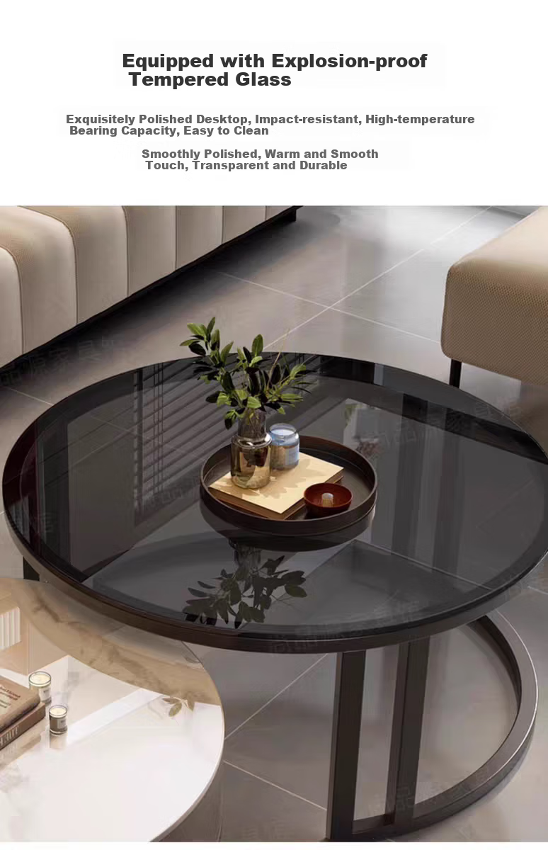 Gupujia Rock Slab Coffee Table, Living Room Modern Minimalist Light Luxury, Small Apartment Reception Tea Table, Sofa Glass Side Table, Balcony Small Corner Table 4