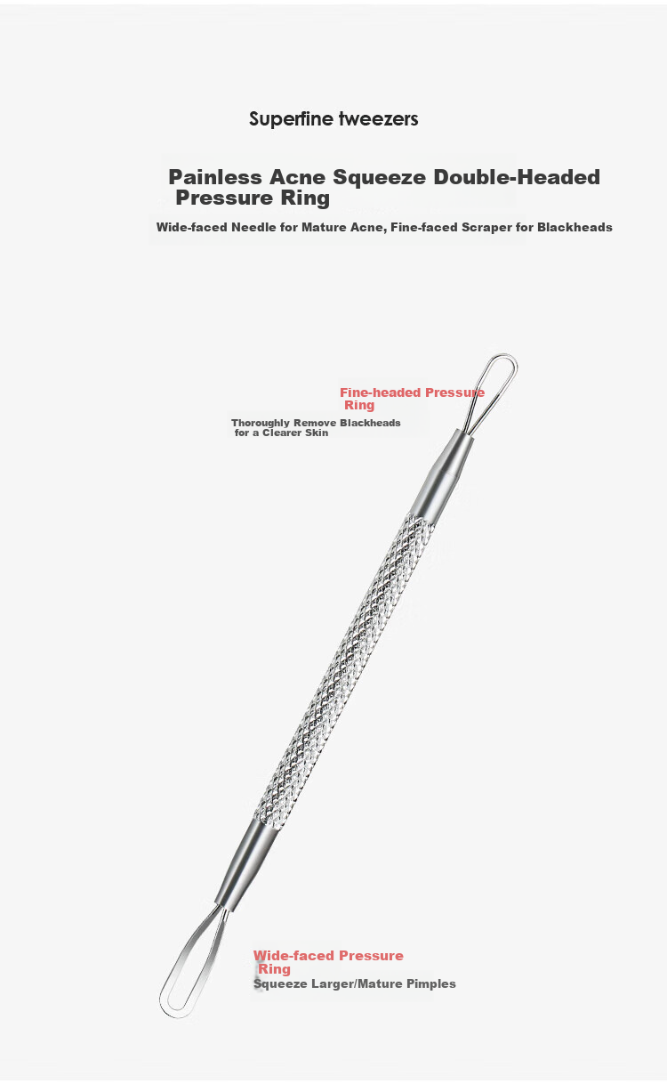 Miaoqian German Swiss No. 5 Cell Tweezers, Blackhead Extractor, Acne Removal Tool, Beauty Tweezers for Milia 13