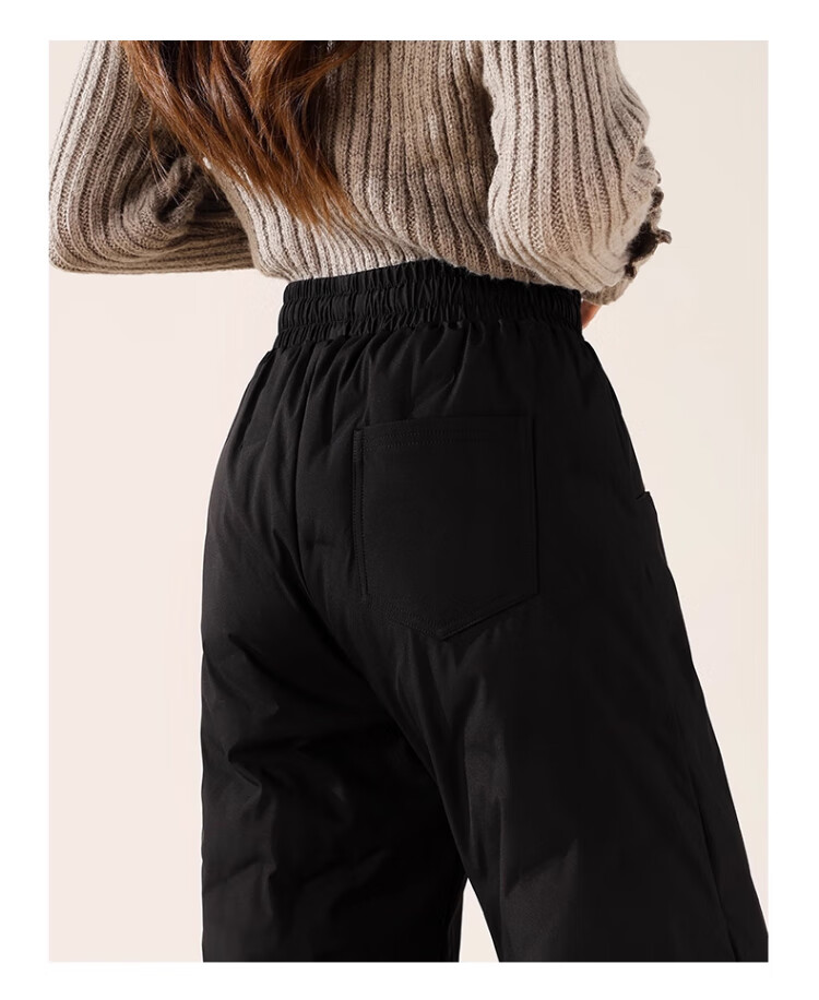 Langsha Straight-Leg 90% White Duck Down Women's Long Pants 2026 Autumn Winter Wide-Leg Fleece-Lined Thickened Warm Fashion Cotton Pants 15