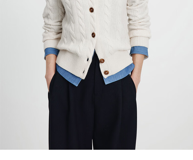 NaviKeel Italy Small Sailboat Women's 100% Wool Cable Knit Cardigan Sweater Jacket 2334094512 Light Gray M 19