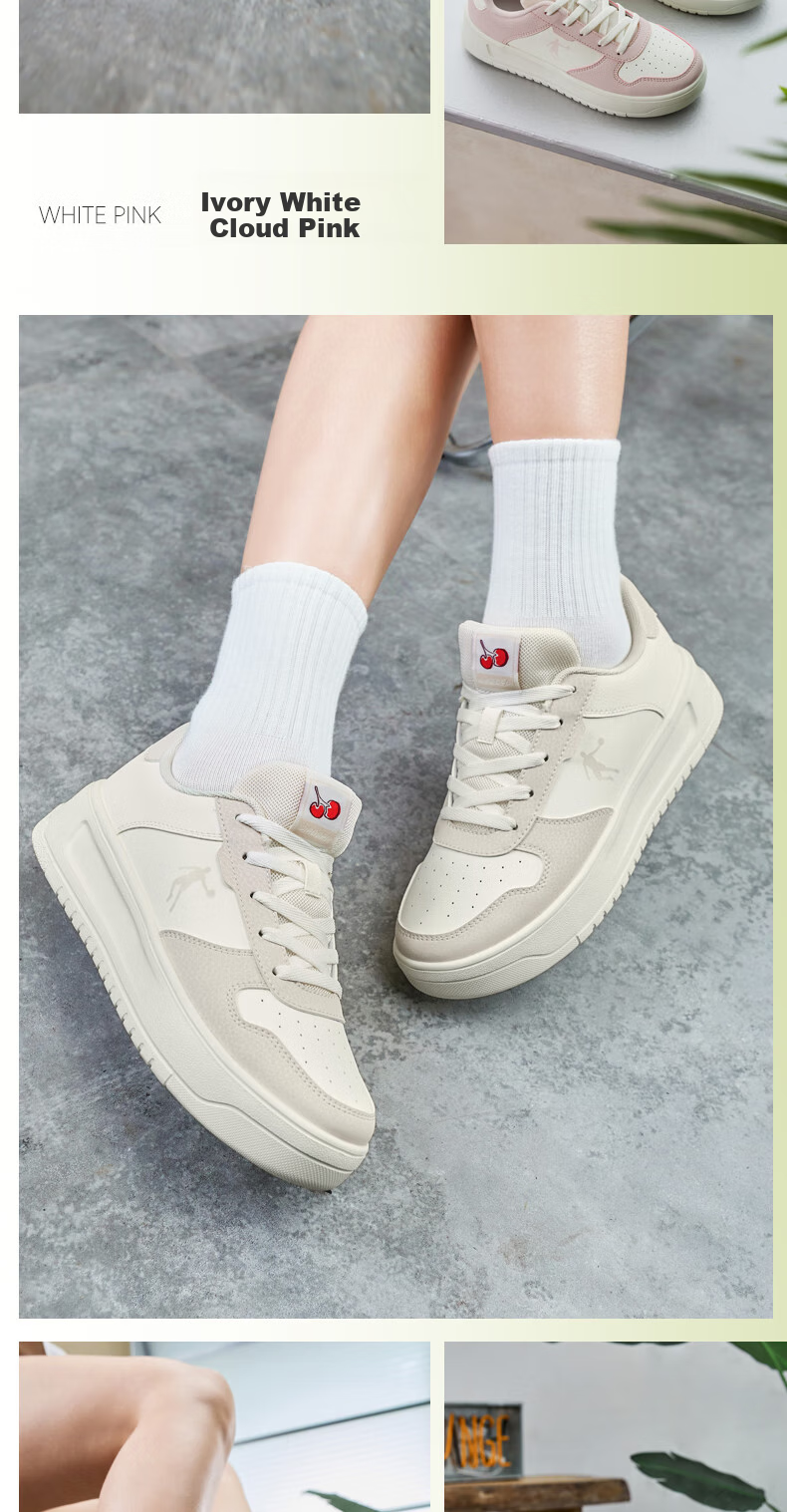 Jordan Women's Breathable Mesh White Sneakers Spring Summer Thick Sole Height Increasing Student Casual Running Sports Shoes 14