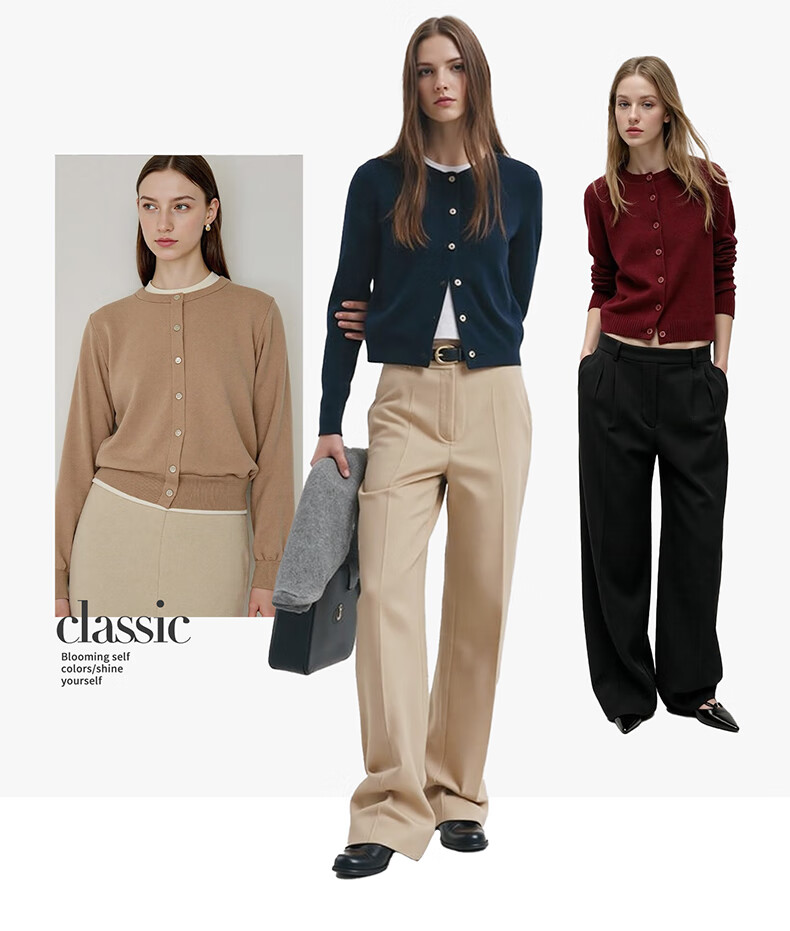 Navikail Italian Small Sailboat 25 Autumn Winter Women's Wool Sweater Full Wool Cardigan Casual Knit Jacket 2334095508 3