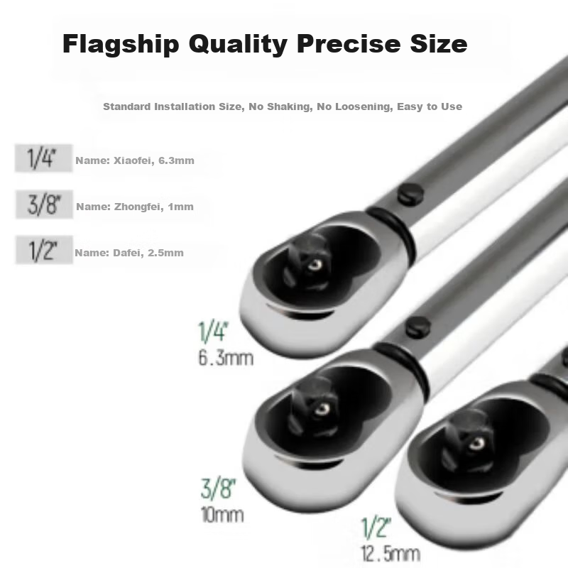 SATA 1/2-Inch Series Professional Auto Repair Adjustable Torque Wrench, 60-340N·m, 96313
