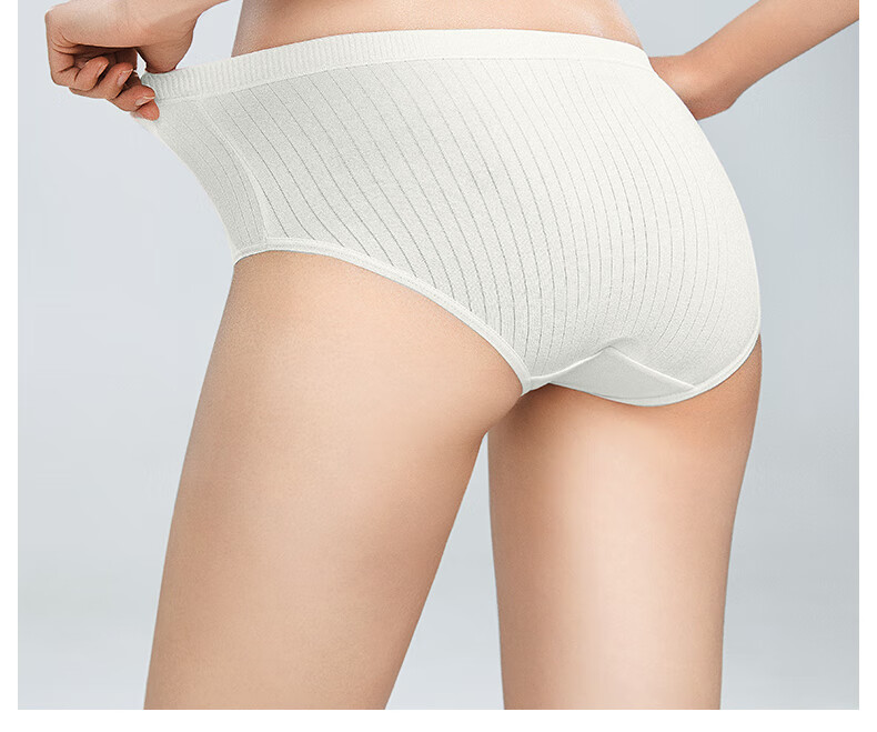 BaanShi Disposable Women's Underwear Cloud Soft Striped Triangle Milk Silk Sterilized Wash-Free Travel Portable 10-Pack 2XL 4