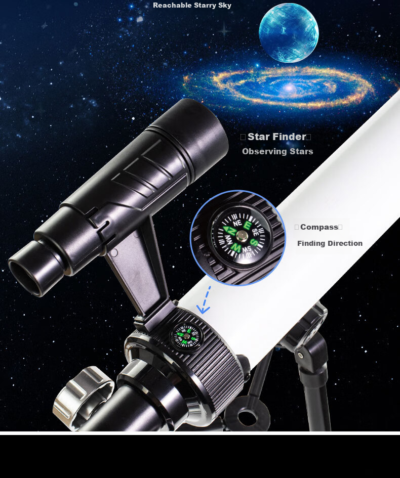 Huge Astronomical Telescope, Stargazing And Moon Viewing, High Magnification, High Definition, Professional, Elementary School Students' Introduction, Children's Toy, Children's Day Gift 3