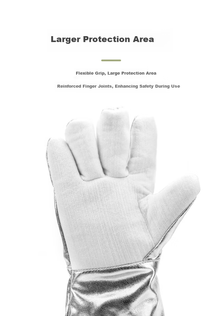 XINGGONG Heat-Resistant Gloves, Insulated, Flame-Retardant, Anti-Scalding, Microwave Oven And Baking Gloves, Protective Work Gloves, 350 Degrees, 1 Pair 5