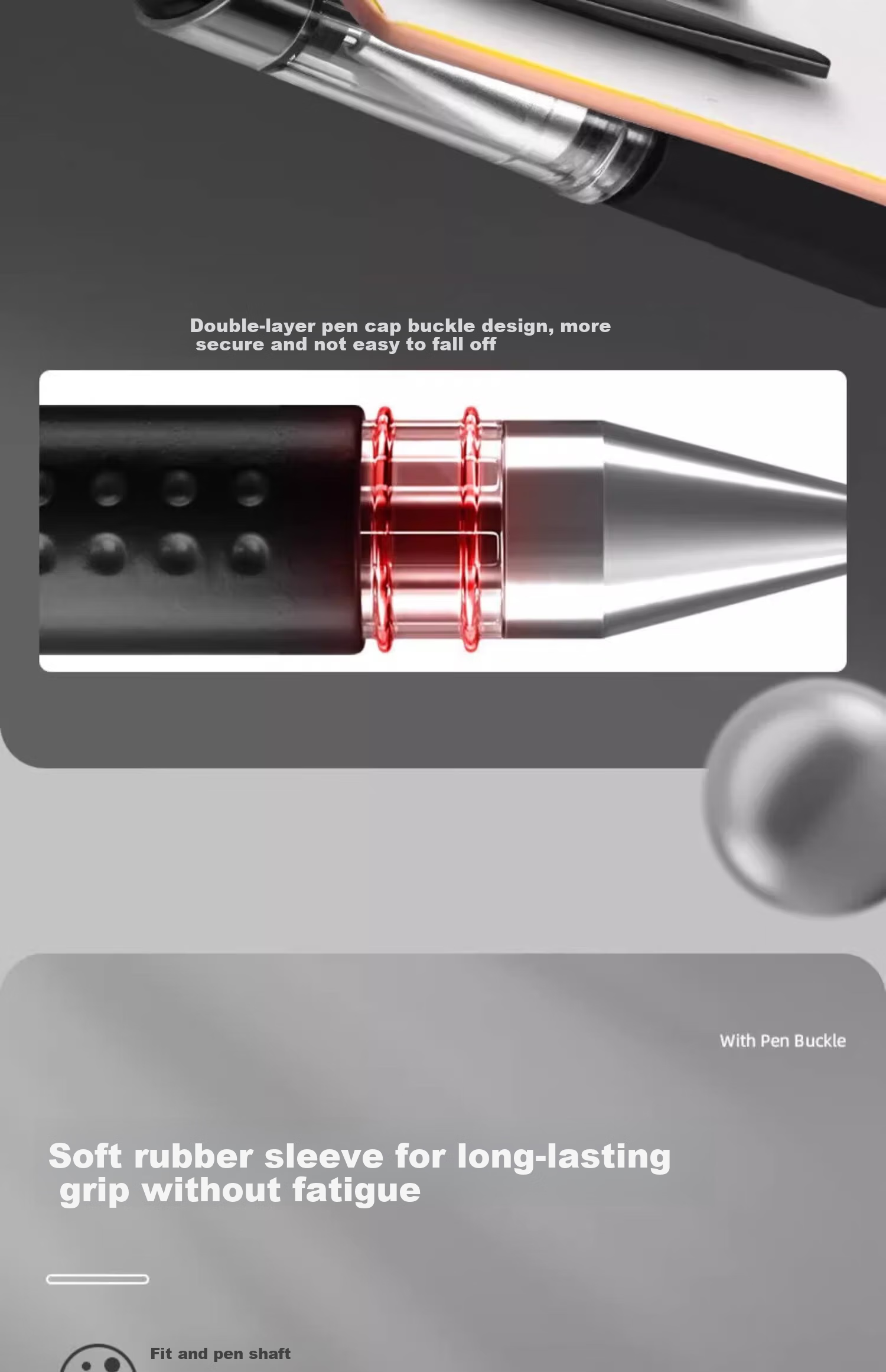 Mingyu Red Pen 0.5mm Red Gel Ink Rollerball Pen Quick-Dry Carbon Fiber Pen for Grading and Signing, Full Needle Tube, Teacher and Office Essential, Pack of 20 17