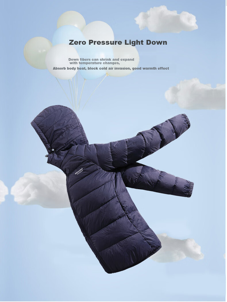SNOWFLYING 90% Down Lightweight Hooded Jacket for Men And Women, Fashionable Casual Autumn And Winter Warm Couple Outerwear for Men 180 3