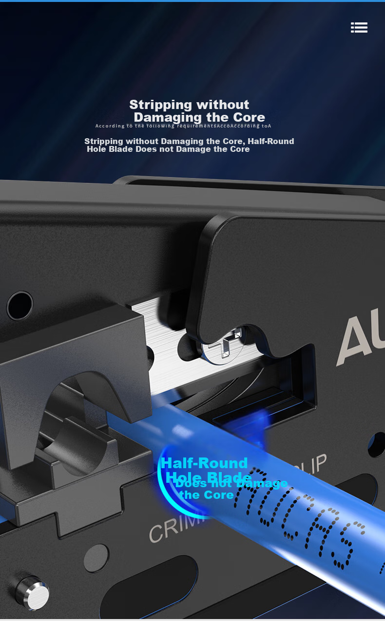 AUCAS Network Cable Crimper, Network Telephone RJ45 Connector Crimping Tool, 6P/8P Multifunctional Professional-Grade Category 6/7 RJ45 Shielded Swallow-Tail Crimping Pliers ACPT7-567 3