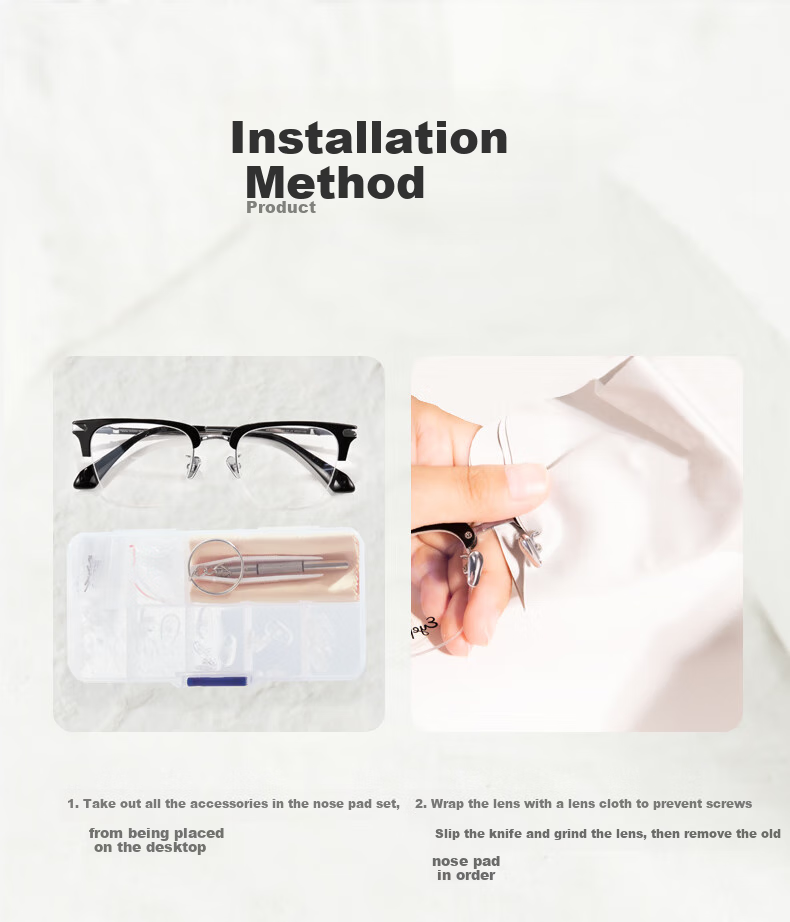 Yanjingbang Titanium Metal Anti-Pressure Mark And Non-Slip Nose Pads, Bridge And Eyeglass Frame Accessories 34