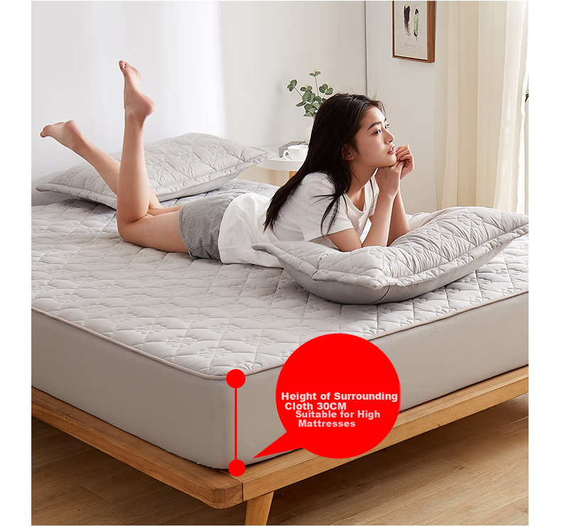 Hengyuanxiang Single Bed Mattress Protector, Class A Thickened, Washable, Non-Slip, Double Bed Cover, Mattress Cover, 180*200cm 29