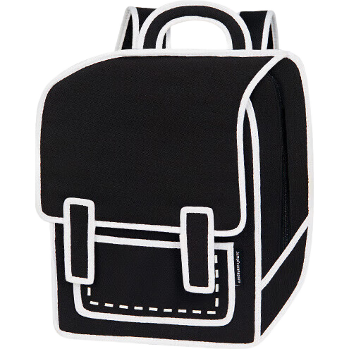 JumpFromPaper Birthday Gift, Anime 2D Manga Universe Bag, Backpack, Schoolbag, Present, Black