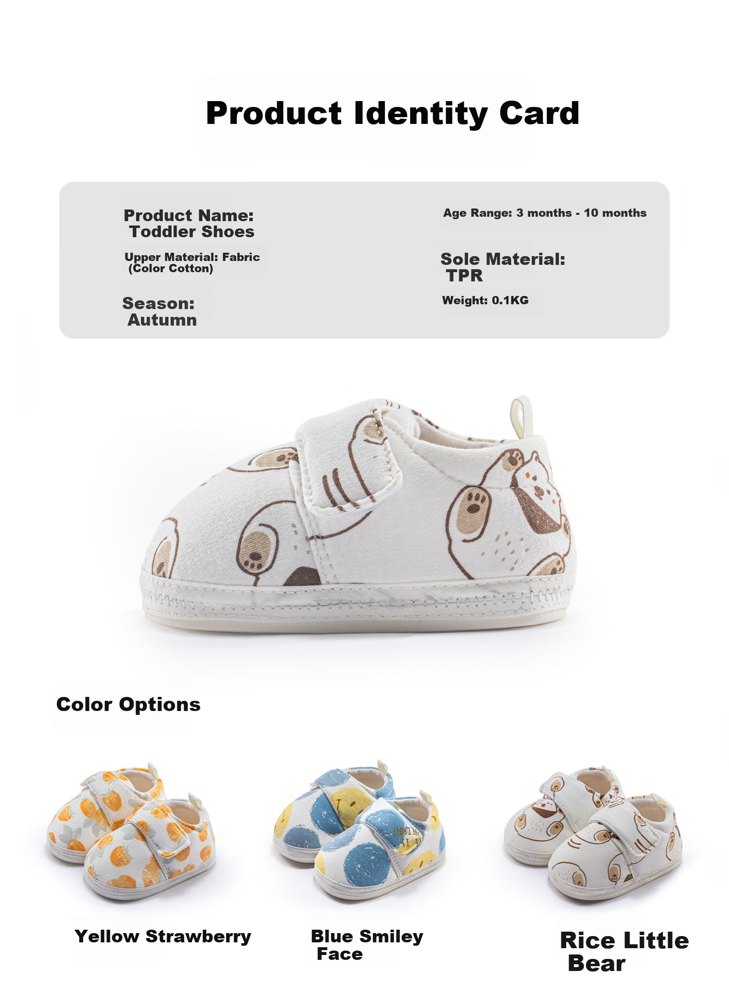 Moertu Soft Walking Shoes for Spring And Autumn, New Style Pre-Walking Shoes for Baby Boys And Girls, Soft-Soled Shoes, Cartoon Shoes for 0-1 Year Olds, Toddler Shoes 9