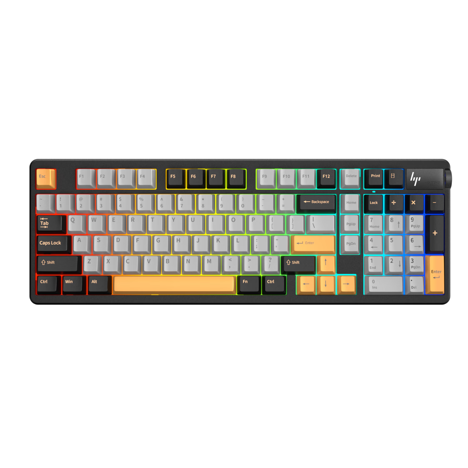 HP GT98 Mechanical Keyboard Wireless Wired Bluetooth Tri-Mode Gasket Customizable Gaming Keyboard Office Computer Starry Black Jade Switch