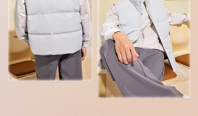 361° Men's Down Vest Autumn Winter New Waterproof Warm Sports Casual Running Stand Collar Jacket 652544401-4 18