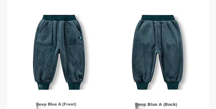 BALABALA [Same As in Mall] Baby Long Pants, Fleece-Lined Thickened Joggers, Winter Girls' Trousers 17