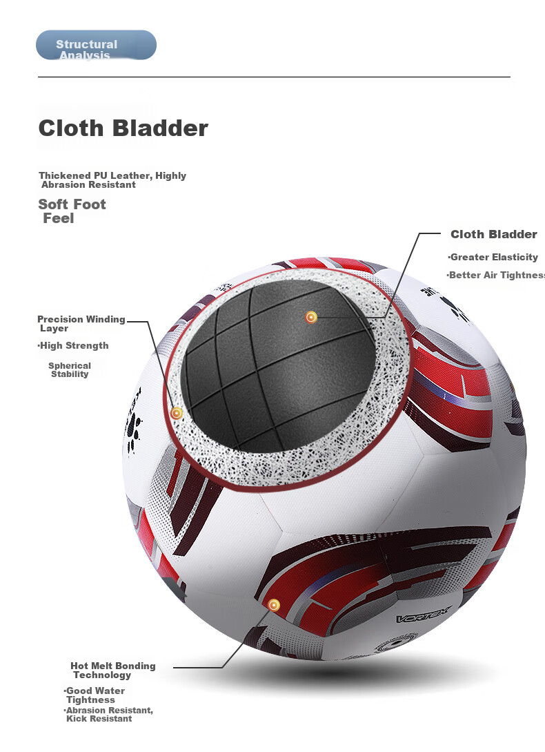 KELME Hot-Melt Soccer Training Match Children's Size 4 Ball, Asian Cup VORTEXAC Wind Fire Wheel, White And Red Size 4 9