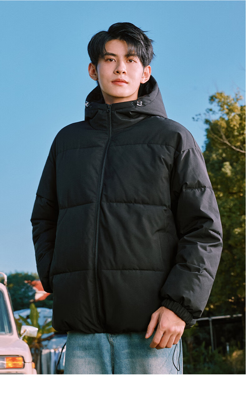 Baleno Men's Winter Cotton Jacket Graphene Cold-Resistant Warm Windproof Solid Color Casual Outerwear 16