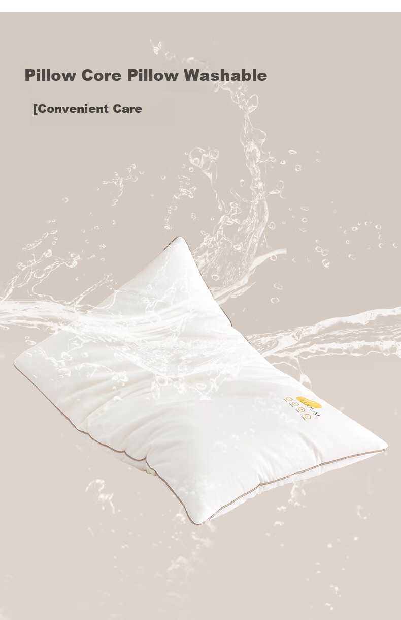 LUOLAI Home Textiles Pillow Core, 100% Cotton Washable Class A Antibacterial Soybean Pillow Core Cervical Pillow, Pack of Two 16