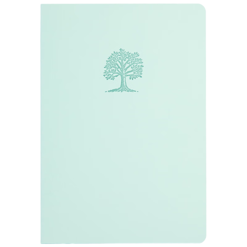 COMIX Notebook A5/96 Sheets Double-layer Fabric Soft Leather Business Office Meeting Memo Diary Fashion Printed Series Green ECPA5961