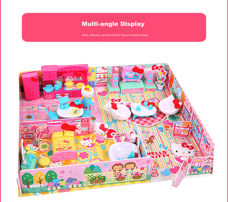 Qiji Hello Kitty Toy Kitchen Playset for Girls, Pretend Play, Children's Christmas Gift 6