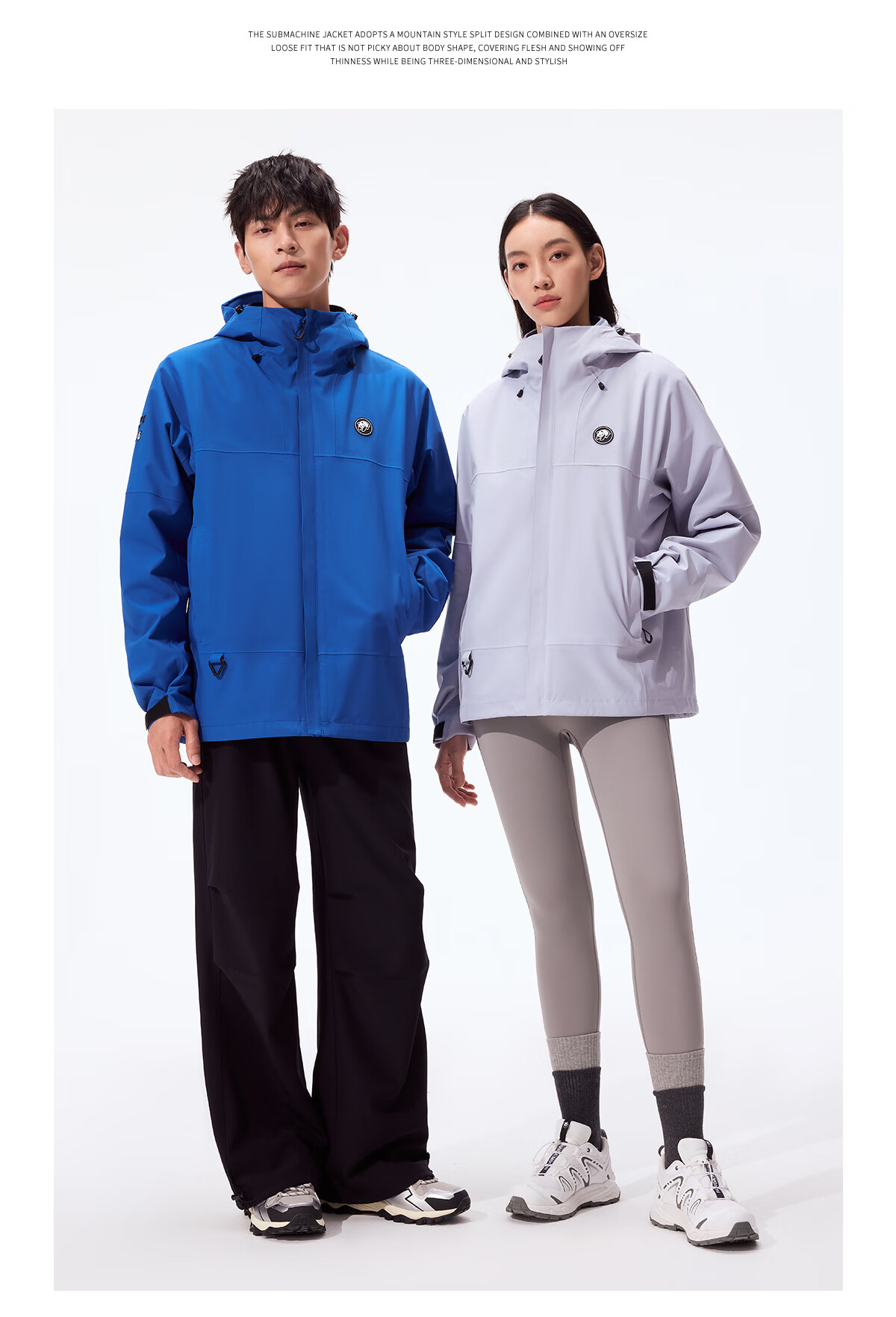 Panda Zhang Yuxi Edition [Rain Shell MAX] 3-in-1 Men's Windproof and Rainproof Hiking Jacket Autumn Winter Mountaineering Coat for Women 17