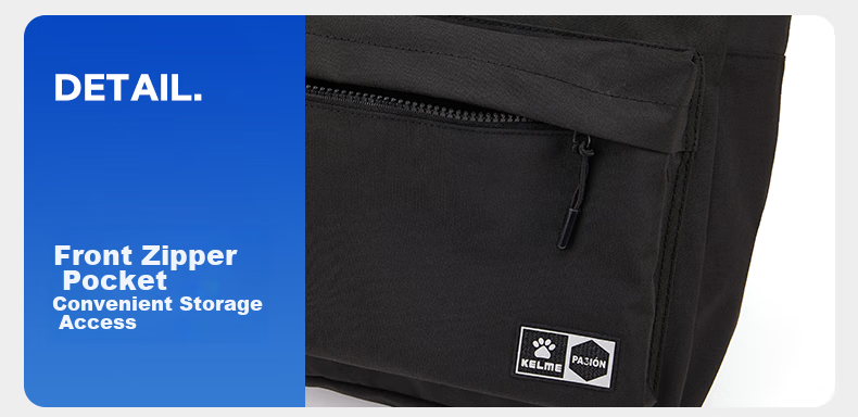KELME Backpack, Outdoor Sports Portable Large Capacity Travel Bag, Student Schoolbag, Midnight Blue, One Size Fits All 7