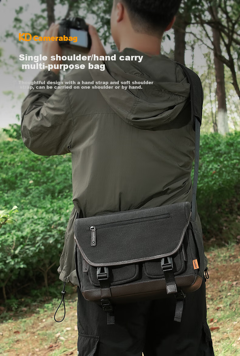 CWATCUN Vintage Shoulder Camera Bag, Large Capacity Crossbody Photography Bag for Daily Commute And Travel 6